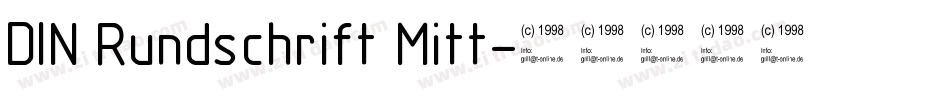 DIN Rundschrift Mitt字体转换